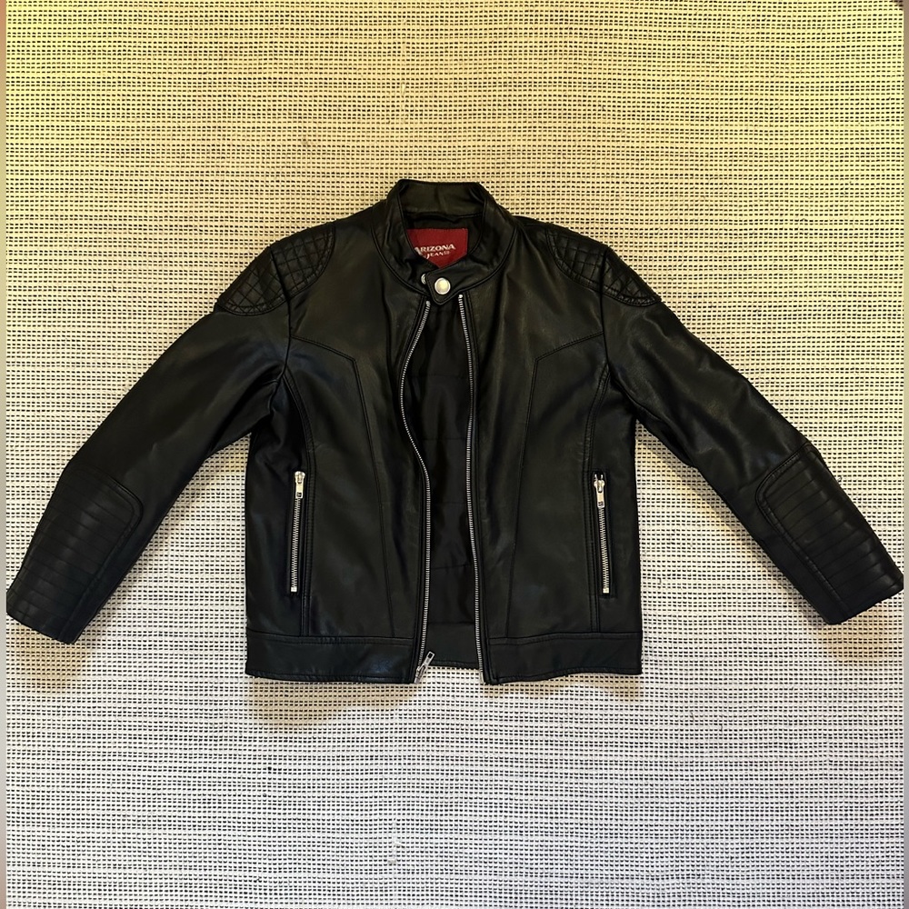 Arizona Jeans Company Leather Black Jacket. Size Small